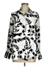 H&M 100% Polyester Print Silver 3/4 Sleeve Blouse Size M - photo 1