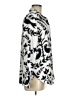 H&M 100% Polyester Print Silver 3/4 Sleeve Blouse Size M - photo 4