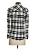 Lucky Brand Plaid Silver Long Sleeve Blouse Size XS - photo 2