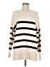 Blu Pepper Stripes Ivory Turtleneck Sweater Size M - photo 1