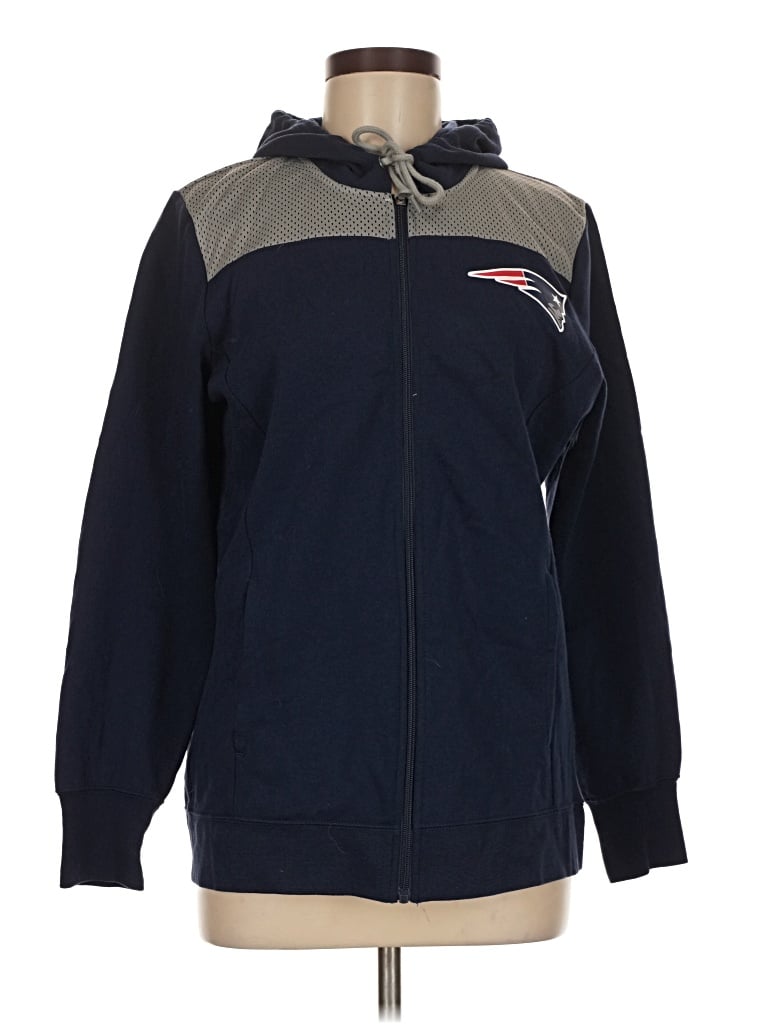 Pre-owned Fanatics Zip Up Hoodie In Blue