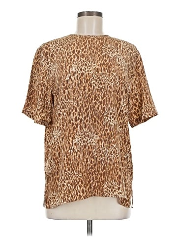 Nora Noh Short Sleeve Silk Top (view 1)