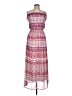 L8ter 100% Polyester Print Pink Casual Dress Size L - photo 1
