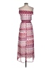 L8ter 100% Polyester Print Pink Casual Dress Size L - photo 2