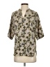 Primark 100% Polyester Tropical Gray Short Sleeve Blouse Size 4 - photo 1