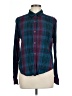 Mudd Plaid Teal Long Sleeve Button-Down Shirt Size L - photo 1