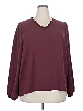 Shein Curve Long Sleeve Blouse