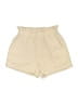 Unbranded 100% Rayon Solid Ivory Khaki Shorts Size S - photo 1