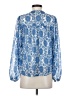 Aqua Floral Blue Long Sleeve Blouse Size XS - photo 2