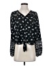 Hippie Rose 100% Recycled Polyester Black Long Sleeve Blouse Size XS - photo 1
