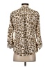 Notations Animal Print Tan 3/4 Sleeve Blouse Size S - photo 2