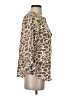 Notations Animal Print Tan 3/4 Sleeve Blouse Size S - photo 4