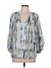 Zac & Rachel 100% Polyester Silver 3/4 Sleeve Blouse Size L - photo 1