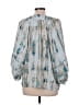 Zac & Rachel 100% Polyester Silver 3/4 Sleeve Blouse Size L - photo 2