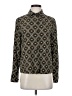 TRUTH BY REPUBLIC 100% Viscose Argyle Black Long Sleeve Blouse Size XS - photo 1