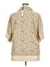 Coco + Carmen 100% Polyester Floral Tan Short Sleeve Blouse Size XXL - photo 2