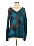 Van Heusen 100% Cotton Argyle Teal Pullover Sweater Size L - photo 1