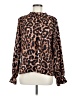 Chic Wish 100% Polyester Animal Print Brown Long Sleeve Blouse Size M (estimated) - photo 1