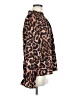 Chic Wish 100% Polyester Animal Print Brown Long Sleeve Blouse Size M (estimated) - photo 4