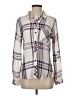 Rails 100% Rayon Plaid Ivory White Long Sleeve Button-Down Shirt Size S - photo 1
