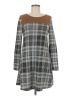 Assorted Brands Plaid Gray Casual Dress Size M - photo 1