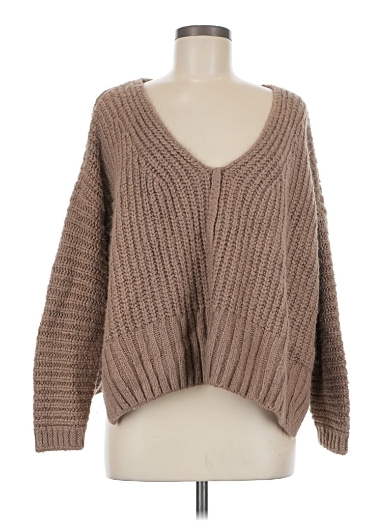 Pre-owned Listicle Pullover Sweater In Brown