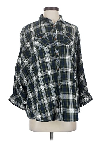 Woolrich 3/4 Sleeve Button-Down Shirt (view 1)