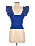 Shein Blue Sleeveless Top Size L - photo 2