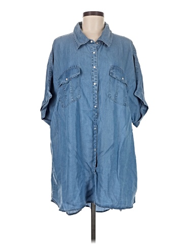 Cato 3/4 Sleeve Button-Down Shirt (view 1)
