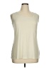Dennis by Dennis Basso Ivory Sleeveless T-Shirt Size 14 - photo 1