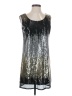 Emmelee 100% Polyester Metallic Silver Cocktail Dress Size S - photo 1