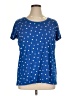 Assorted Brands Polka Dots Blue Short Sleeve T-Shirt Size 1X - photo 1