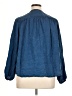 Old Navy 100% Lyocell Blue 3/4 Sleeve Button-Down Shirt Size XL - photo 2
