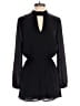 LUCCA 100% Polyester Solid Black Romper Size S - photo 1