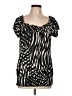 New Directions Black Short Sleeve Blouse Size L - photo 1