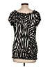 New Directions Black Short Sleeve Blouse Size L - photo 2
