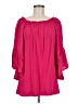 Elan 100% Rayon Pink 3/4 Sleeve Blouse One size - photo 1