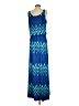 Pomelo Chevron-herringbone Blue Casual Dress Size XXS (estimated) - photo 2