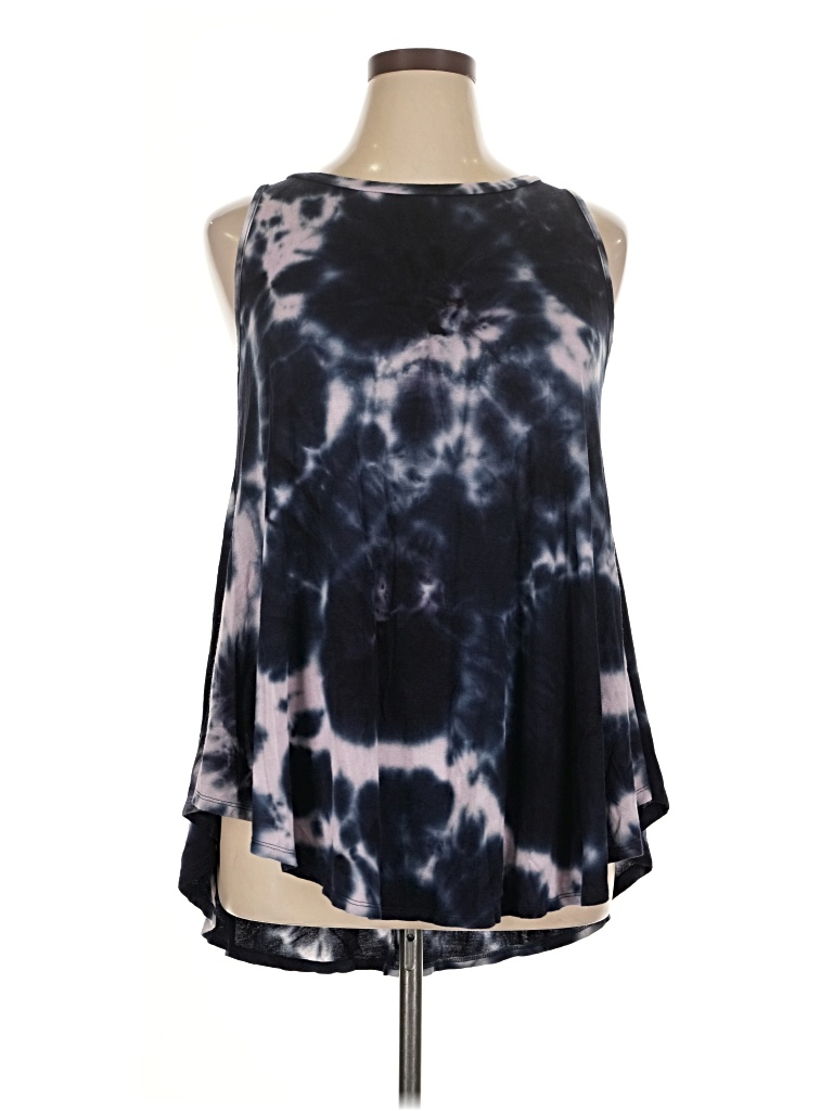 Pre-owned Lane Bryant Tank Top Blue Halter Neckline Tops