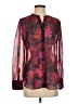Chico's 100% Polyester Burgundy Long Sleeve Blouse Size Sm (0) - photo 1