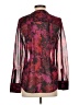 Chico's 100% Polyester Burgundy Long Sleeve Blouse Size Sm (0) - photo 2