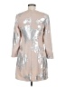 Self-Portrait 100% Polyester Metallic Silver Cocktail Dress Size 6 - photo 2