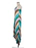 Tibi 100% Viscose Chevron-herringbone Teal Casual Dress Size 6 - photo 5