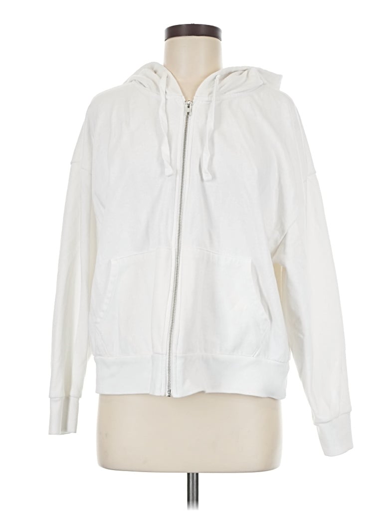 Pre-owned Colsie Zip Up Hoodie In White