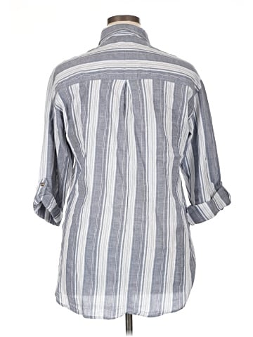 Eden & Olivia 3/4 Sleeve Button-Down Shirt (view 2)