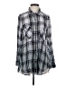 Michael Farrell 100% Other Plaid Gray Purple Long Sleeve Button-Down Shirt Size S - photo 1