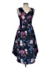 Unbranded 100% Polyester Floral Blue Cocktail Dress Size S (estimated) - photo 2