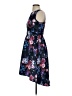 Unbranded 100% Polyester Floral Blue Cocktail Dress Size S (estimated) - photo 5