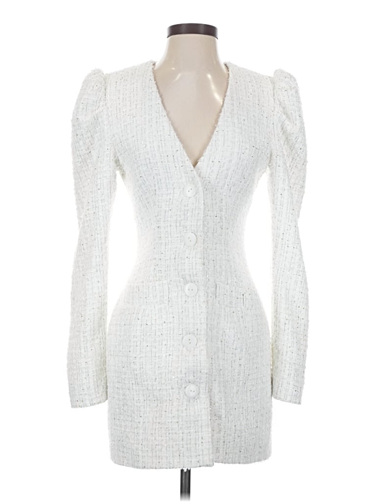 Pre-owned Nbd Cocktail Dress In White