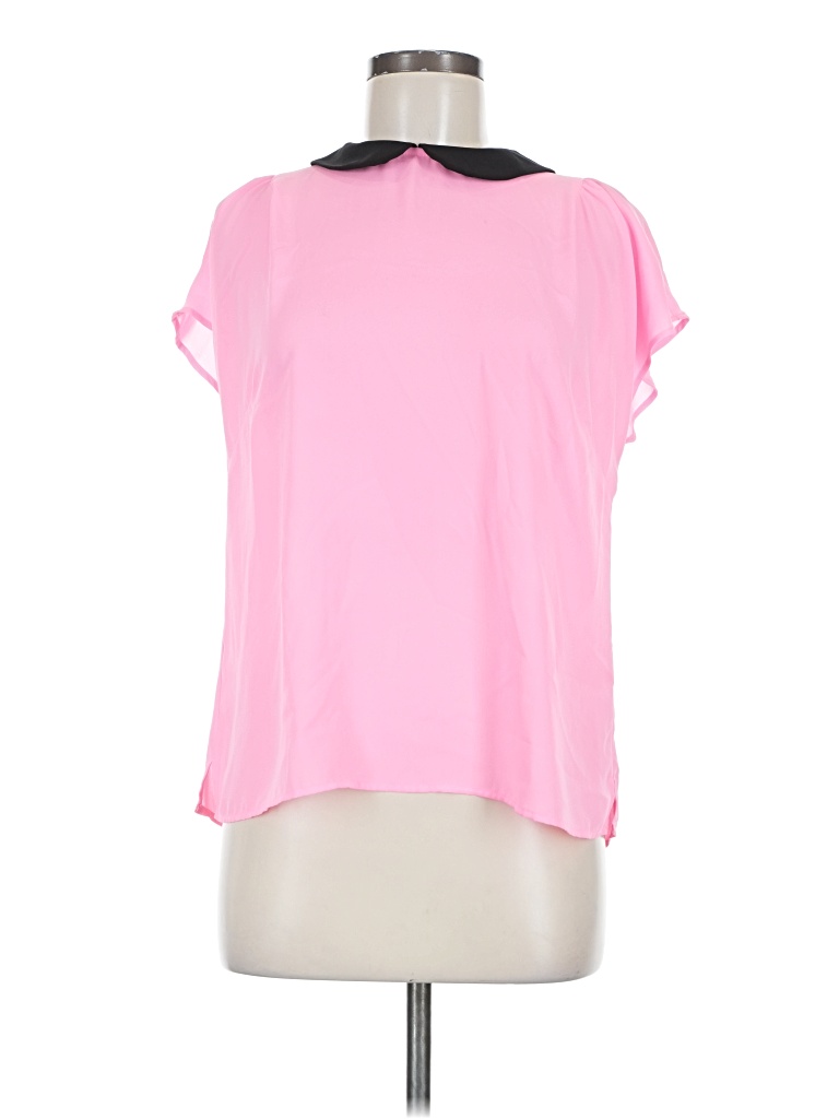 Pre-owned Cece Short Sleeve Blouse In Pink